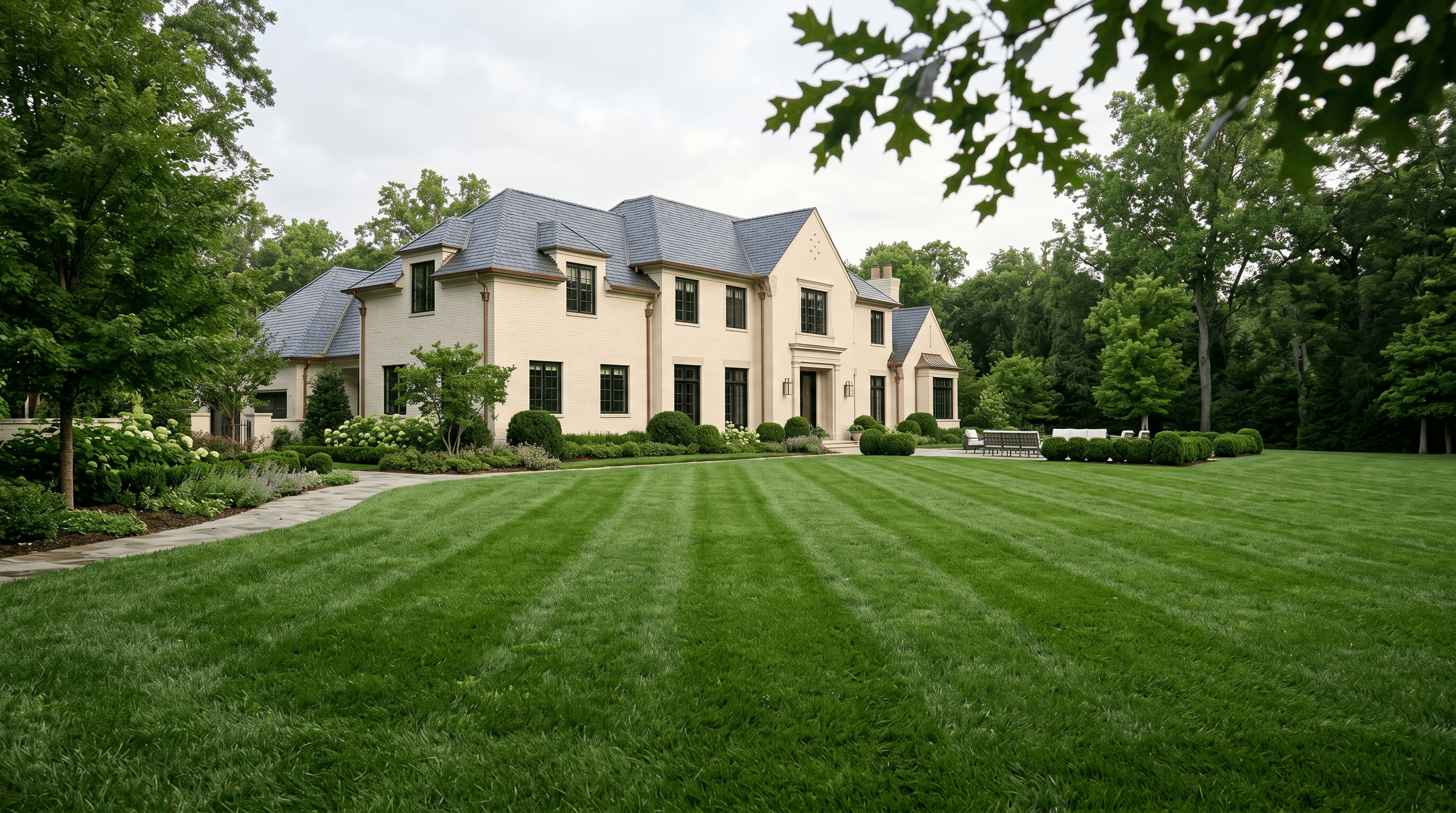 A multifamily property under Pure Turf care