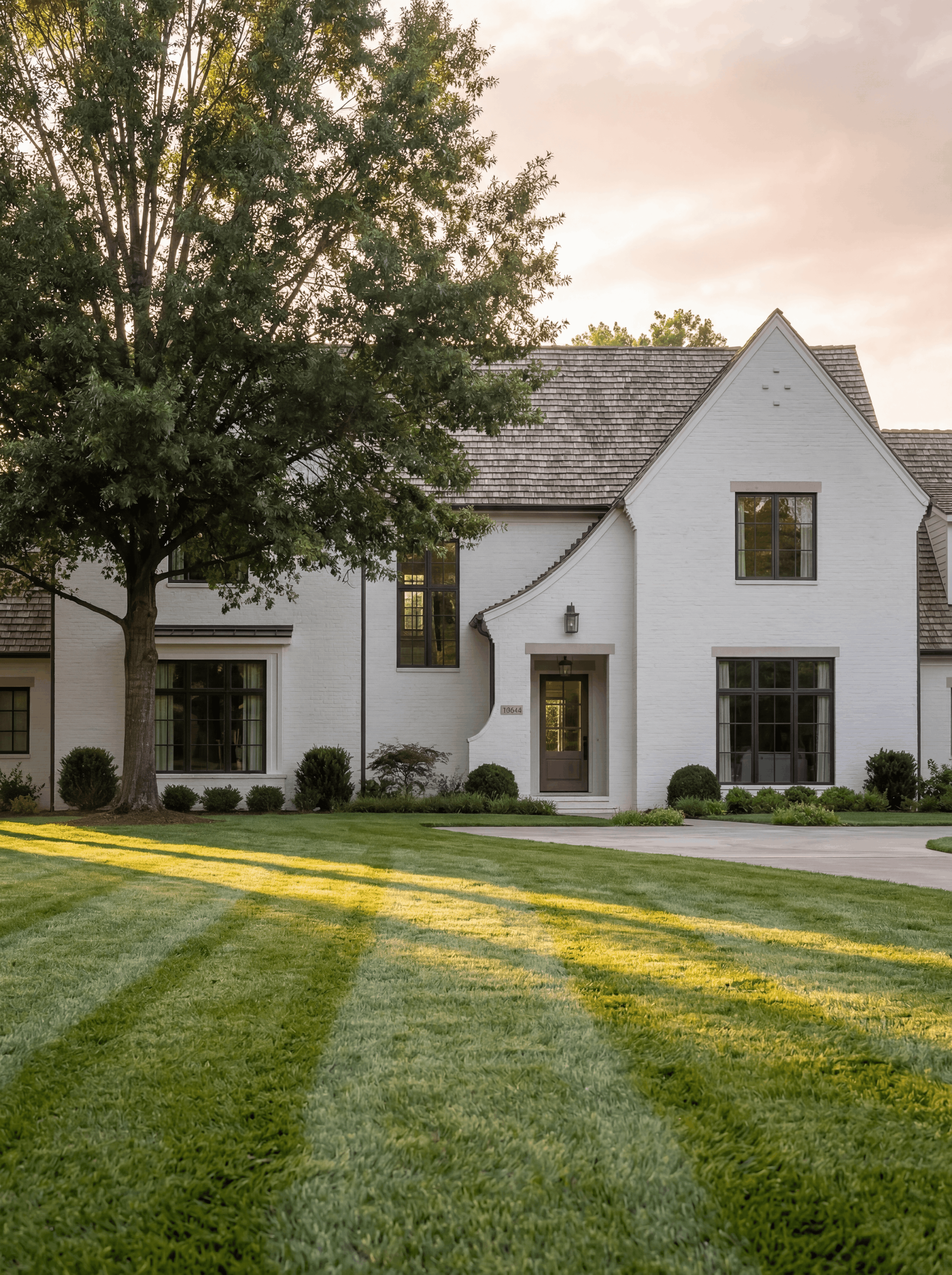 A portfolio property under Pure Turf care at golden hour