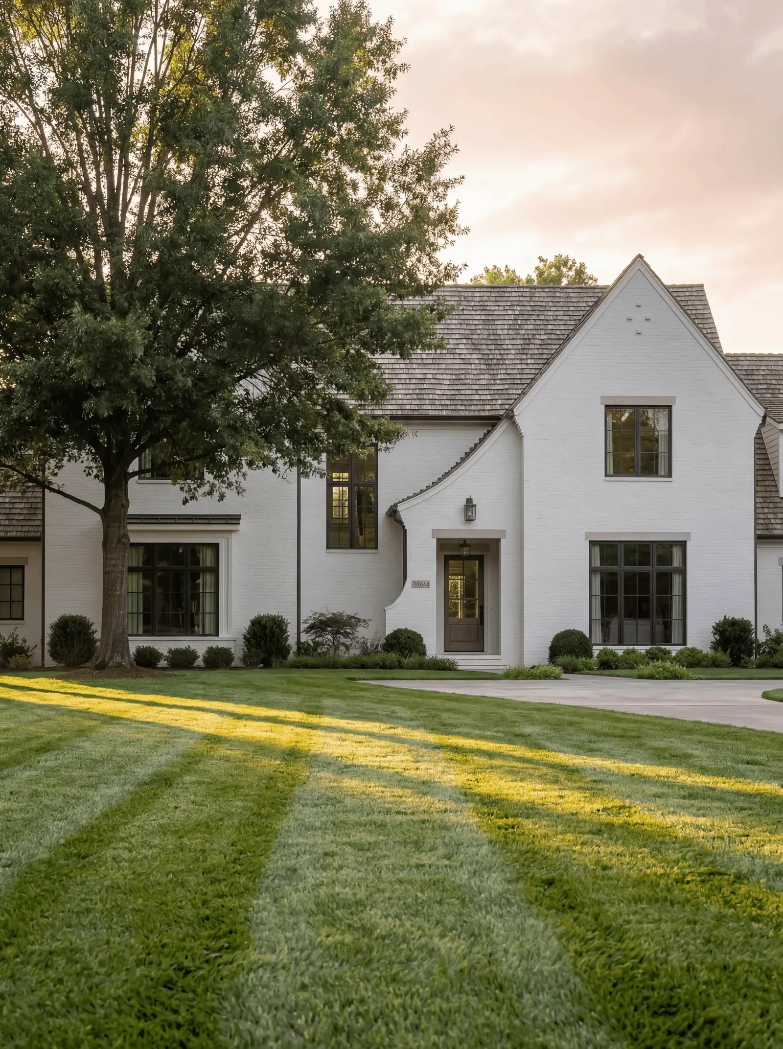 A portfolio property under Pure Turf care at golden hour